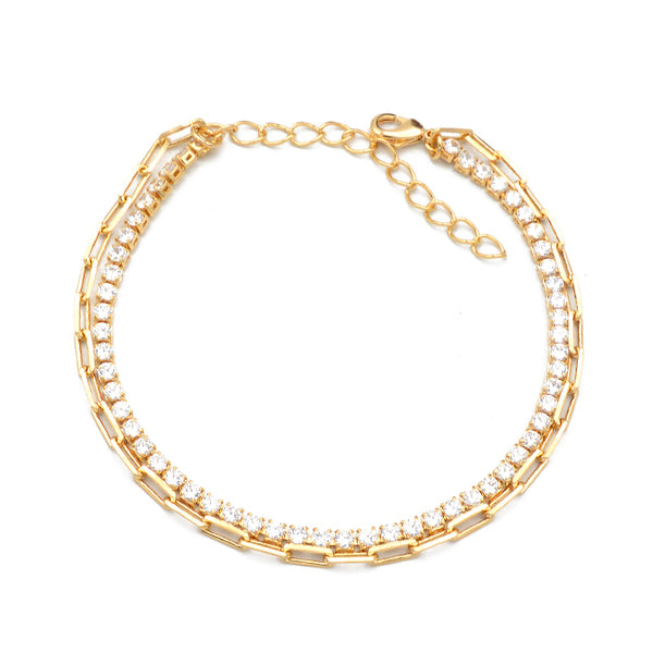 Gold Filled Cubic Zirconia Tennis Bracelet