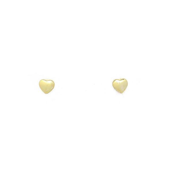 Sterling Silver Gold Heart Studs 