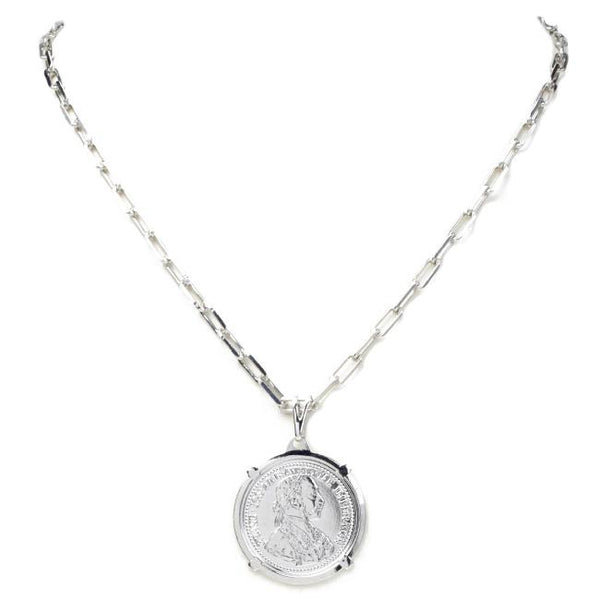 silver coin necklace
