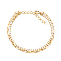 Gold Filled Cubic Zirconia Tennis Bracelet