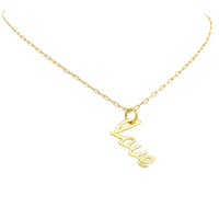 Gold Filled Love Pendant Necklace