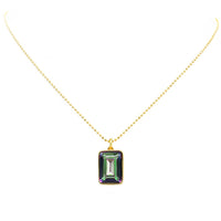 Gold Filled Cubic Zirconia Pendant Necklace