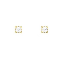 sterling silver gold cz stud