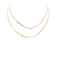 Gold Filled Layered Choker Necklace