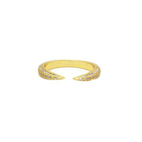 Gold Plated Cubic Zirconia Adjustable Ring