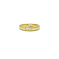 Gold CZ Adjustable Band Ring