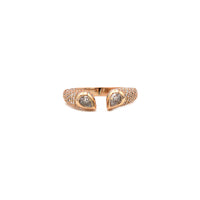 Rose Gold Cubic Zirconia Adjustable Ring