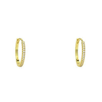 Gold Cubic Zirconia Hoop Earrings