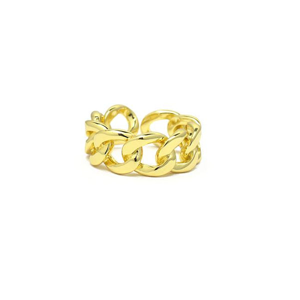 Gold Adjustable Chain Ring