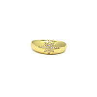 Gold Cubic Zirconia Starburst Ring
