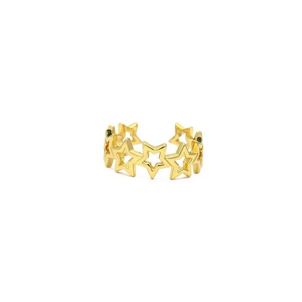 Gold Adjustable Star Ring