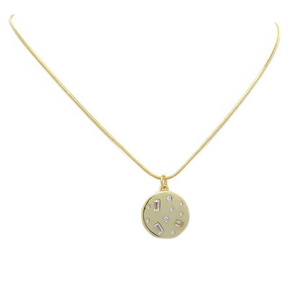 gold filled cz necklace