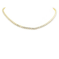 Gold Cubic Zirconia Studded Collar Necklace
