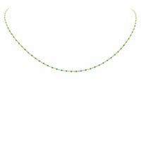 Sterling Silver Gold Plated Beaded Necklace