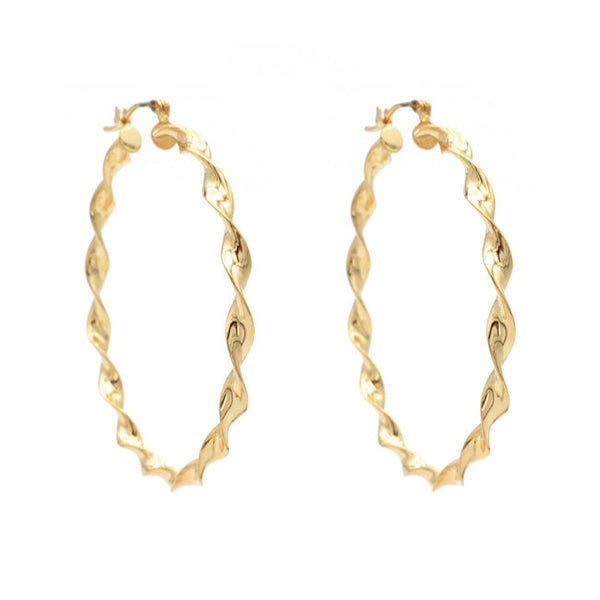 Gold Filled Spiral Hoop Earring