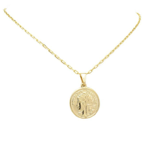 gold filled coin necklace