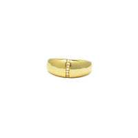 Gold Cubic Zirconia Adjustable Ring