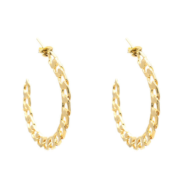 Gold Filled Chain Hoop Earring