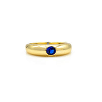 Sterling Silver Gold Plated CZ Band Ring