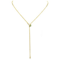 gold cz snake necklace