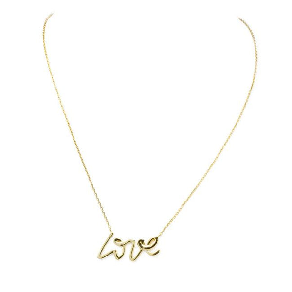 Gold Love Pendant Necklace