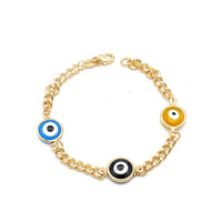 Gold Filled Evil Eye Chain Bracelet