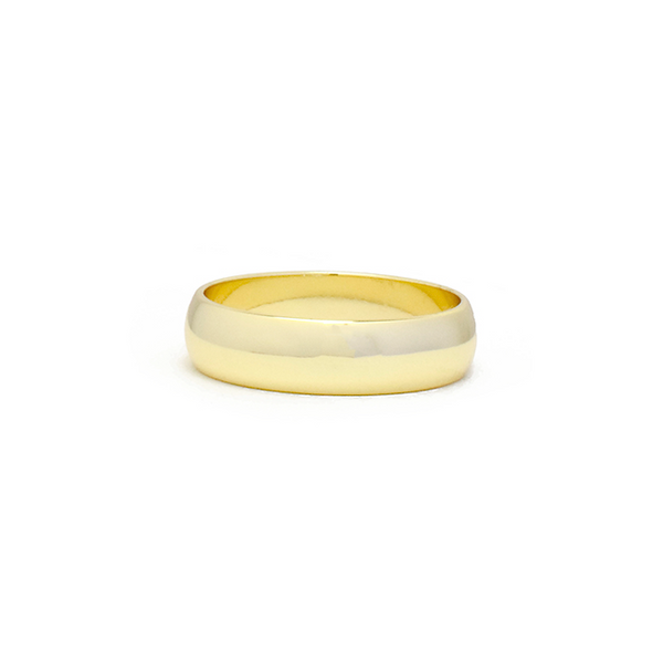 Sterling Silver Gold Plated Band Ring