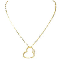 gold filled cz heart necklace