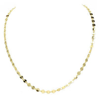 18" Gold Plated Disc Chain Necklace