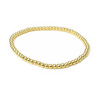 4mm Gold Plated Beaded Stretch Bracelet