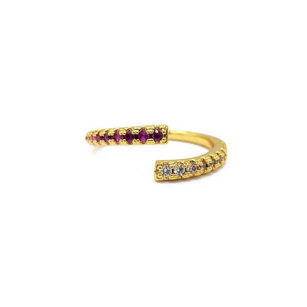 gold cz adjustable ring