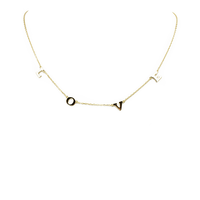 Sterling Silver Gold Love Necklace